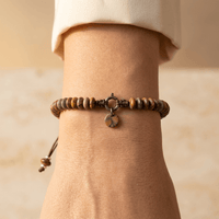 Natural Jasper Disc Beads Silver Accent Bracelet