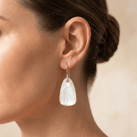 Natural Mother of Pearl Teardrop Earrings