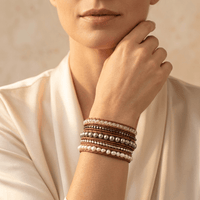 Freshwater Pearl Hematite Leather Wrap Bracelet