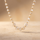 Natural Seashell Gold Bead Necklace