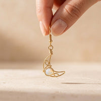 Celestial Gold Moon Sun Earrings