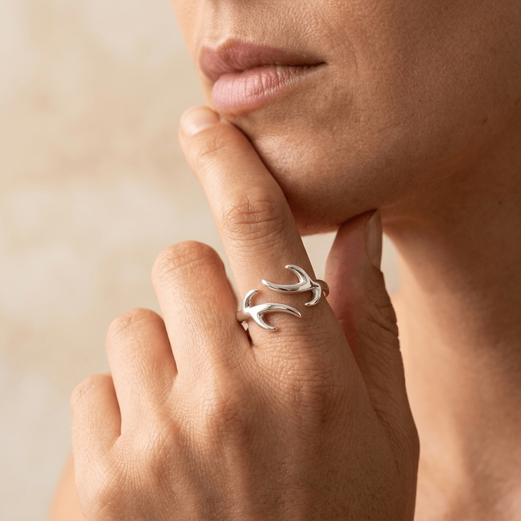 Sterling Silver Leaf Statement Ring