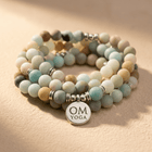 Natural Amazonite Matte Stone Yoga Bracelet