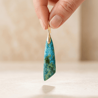 Green Blue Turquoise Jasper Drop Earrings