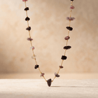 Multistone Gold Chain Tourmaline Pendant Necklace