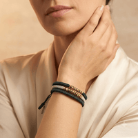 Blue White Green Woven Rope Wrap Bracelet