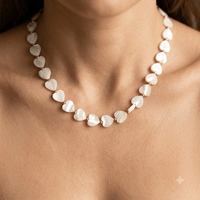 Natural Seashell Gold Bead Necklace