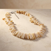 Boho Natural Wooden Disc Bead Necklace