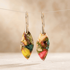 Imperial Jasper Sterling Silver Teardrop Earrings