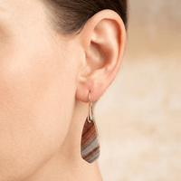 Natural Red Jasper Gold Drop Earrings