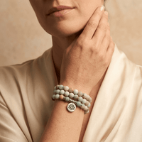 Natural Amazonite Matte Stone Yoga Bracelet