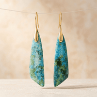 Green Blue Turquoise Jasper Drop Earrings