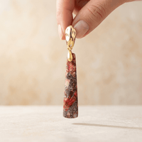 Handmade Gold Pink Imperial Jasper Drop Earrings
