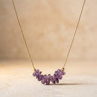 Bohemian Gold Amethyst Chip Necklace