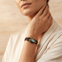 Natural Labradorite Gold Wrap Bracelet