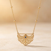 Elegant Rose Flower Gold Pendant Necklace