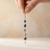 Chakra Gemstone Gold Drop Earrings
