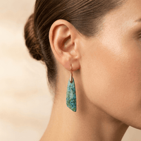 Green Blue Turquoise Jasper Drop Earrings