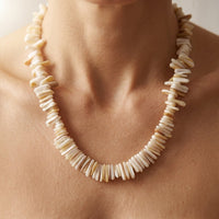 Boho Natural Wooden Disc Bead Necklace
