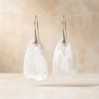 Natural Mother of Pearl Teardrop Earrings