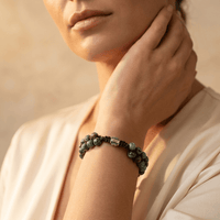 Natural African Turquoise Beaded Braided Bracelet