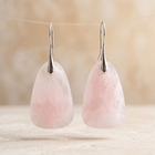 Rose Quartz Sterling Silver Teardrop Earrings