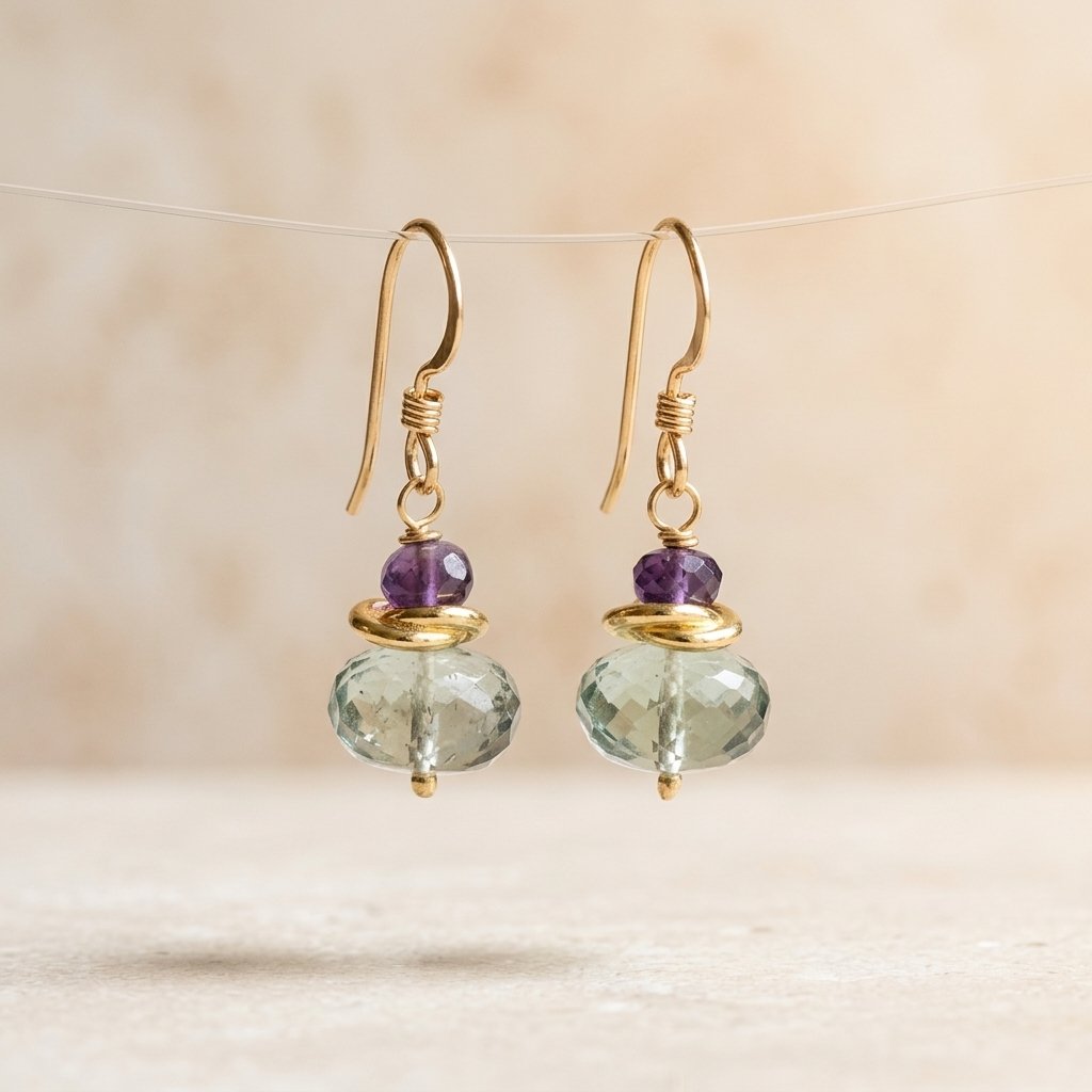 Elegant Retro Beaded Double Band Stud Earrings