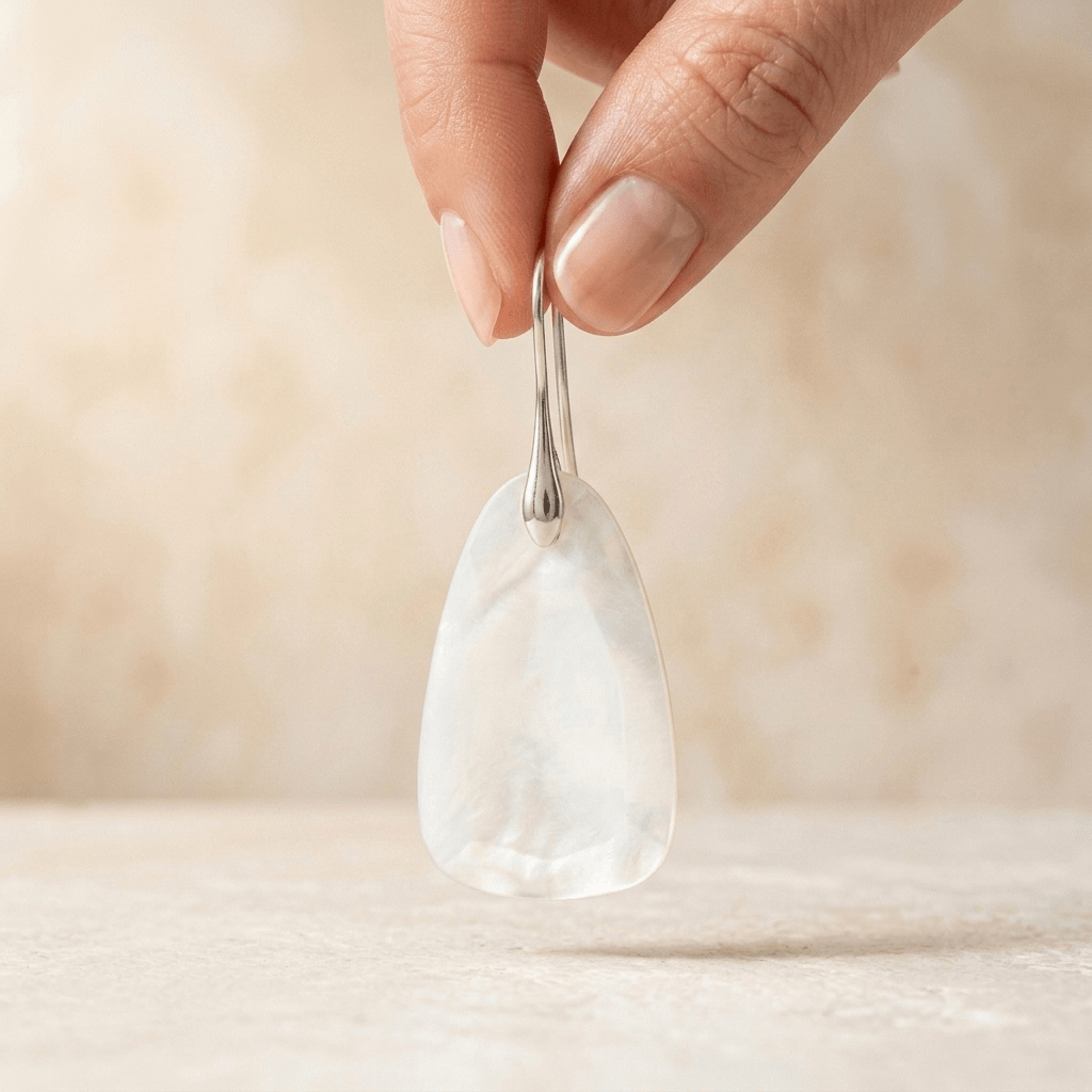 Natural Mother of Pearl Teardrop Earrings