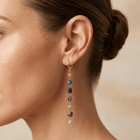 Chakra Gemstone Gold Drop Earrings