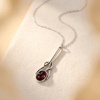 Vintage Silver Garnet Filigree Necklace