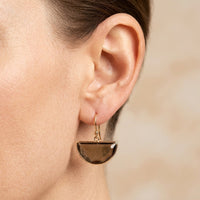 Boho Gold Semicircle Transparent Earrings