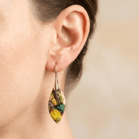 Imperial Jasper Sterling Silver Teardrop Earrings