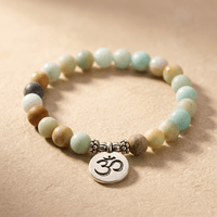 Natural Amazonite Matte Stone Bead Bracelet