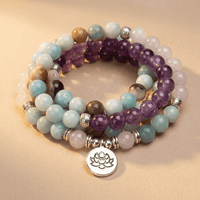Healing Crystal Gemstone Beaded Mala Bracelet