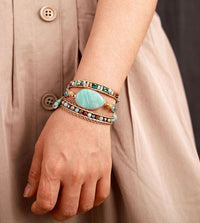Vegan Amazonite Charm Bracelet